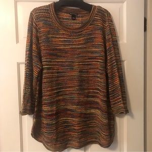 New Directions Woman Lightweight Sweater Multicolor Sz 2x